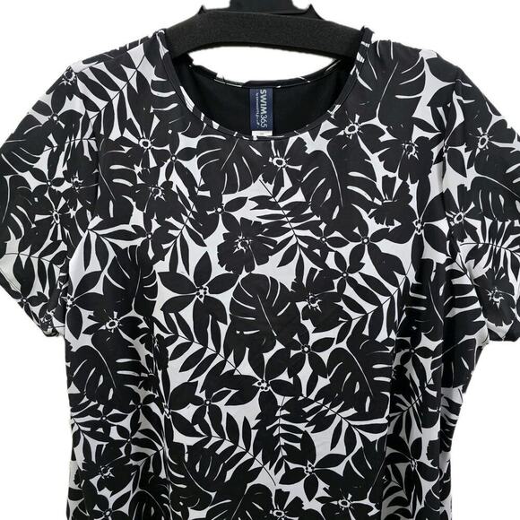 Swim365 Longer Length Short-Sleeve Swim Tunic Size 26 Built In Bra Beachy - Picture 2 of 14